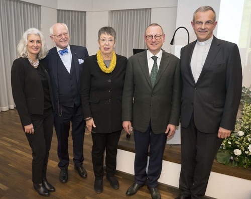 Dreikönigsempfang der Katholischen Akademie Schwerte mit Prof. Dr. Stefanie Lieb, Prof. Franz Xaver Ohnesorg, Prof. Dr. Barbar Schock-Werner, Wolf-Rüdiger Spieler, Akademiedirektor Dr. Peter Klasvogt (v.l.n.r.), Foto: Michael Bodin