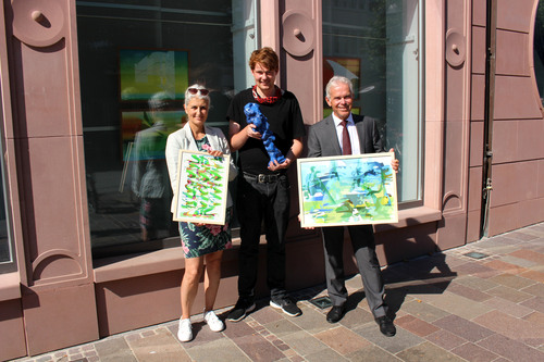 Prof. Dr. Stefanie Lieb, Julius Reinders und Dr. Richard Böger, Vorstandsvorsitzender der BKC Paderborn, Foto: Carina Willeke