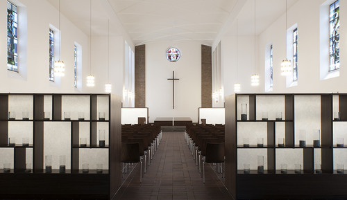 Kirche weitergebaut (13), 2023: Kolumbarium Christuskirche in Marl, 2018, Deen Architekten, Münster
